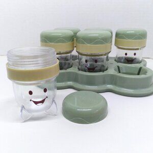 Baby Bullet Food Containers Storage Cups Replacements with Date Ring and Holder